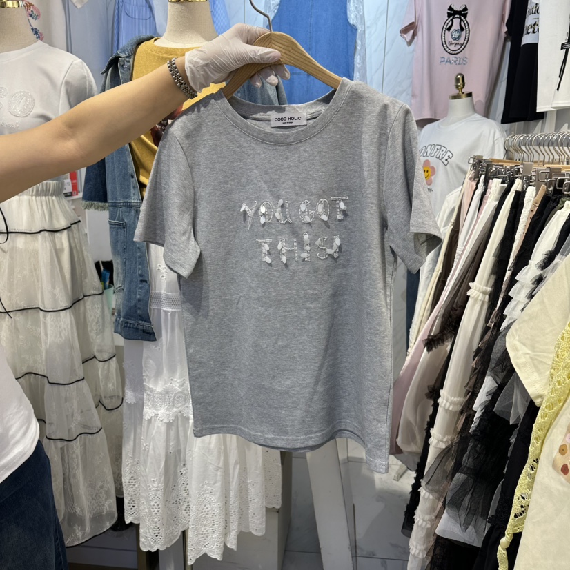 COCO HOLIC韓國東大門代購女裝新品休閑時尚推薦職業T恤COCO HOLICT恤圖色3