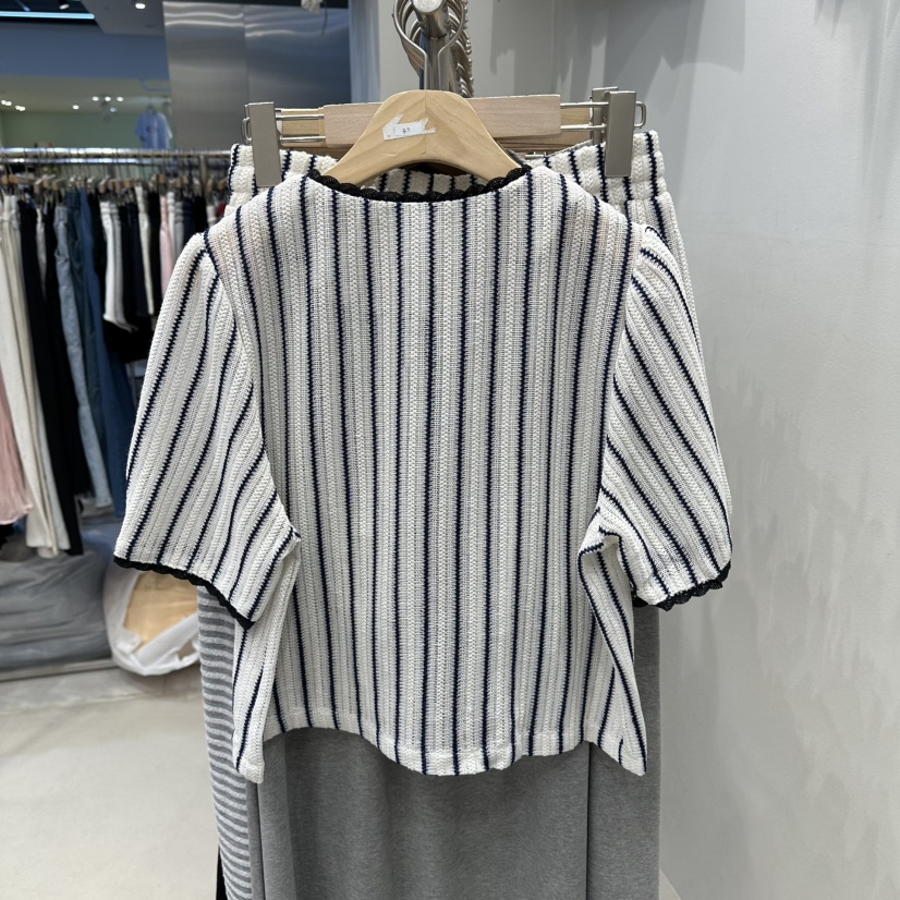 HOT PLACE/DREAM GIRIS/HOT ISSUE韓國東大門代購女裝新款休閑套裝套裝開衫條紋HOT PLACE/DREAM GIRIS/HOT ISSUE套裝