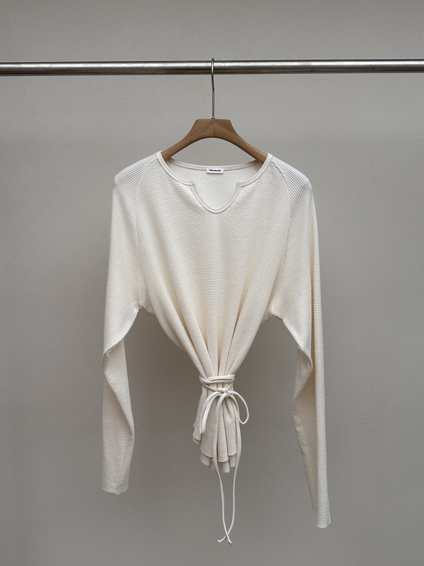 EFFERVESCENT韓國東大門直郵女裝新品休閑26春夏針織衫含腰繩evc/effervescent針織衫圖色2