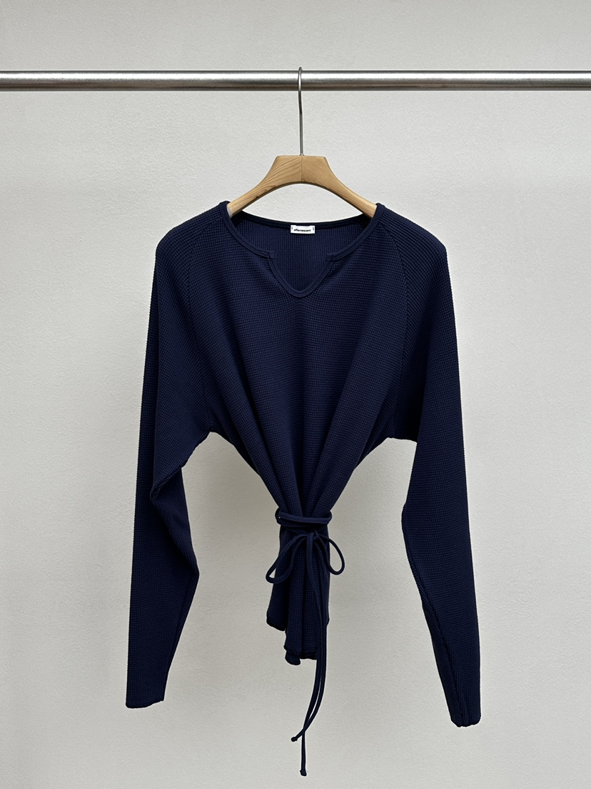 EFFERVESCENT韓國東大門直郵女裝新品休閑26春夏針織衫含腰繩evc/effervescent針織衫圖色3