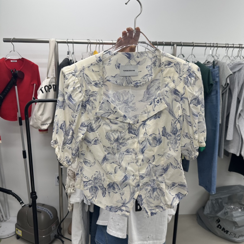 TOPDRESSING韓國直郵實拍女裝新款推薦熱賣時尚襯衫蕾絲衫TOPDRESSING襯衫/蕾絲衫圖色1