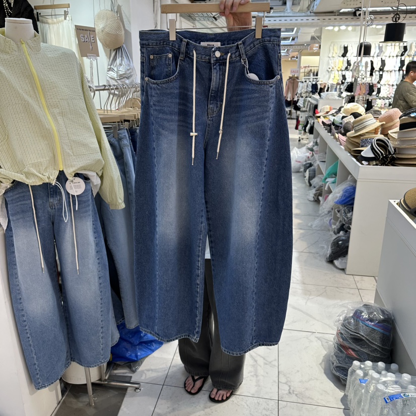 AKRA BY ART韓國直郵實拍女裝新款26春夏人氣牛仔褲腰帶AKRA BY ART牛仔褲圖色2