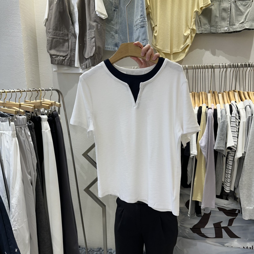 HIPTIQUE韓國直郵女士新款時尚人氣推薦熱賣針織衫假兩件HIPTIQUE針織衫圖色1