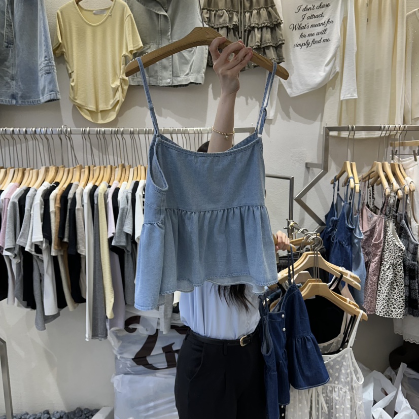 HIPTIQUE韓國東大門直郵女士新款熱賣職業人氣吊帶背心紐扣HIPTIQUE吊帶/背心