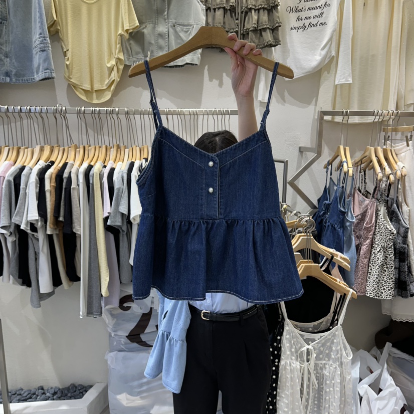 HIPTIQUE韓國東大門直郵女士新款熱賣職業人氣吊帶背心紐扣HIPTIQUE吊帶/背心圖色2