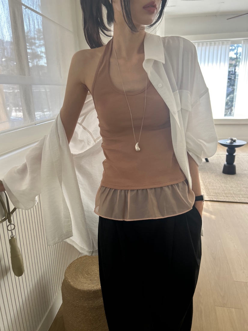 ME MO韓國直郵女士新款26春夏時尚職業人氣推薦吊帶背心ME MO吊帶/背心