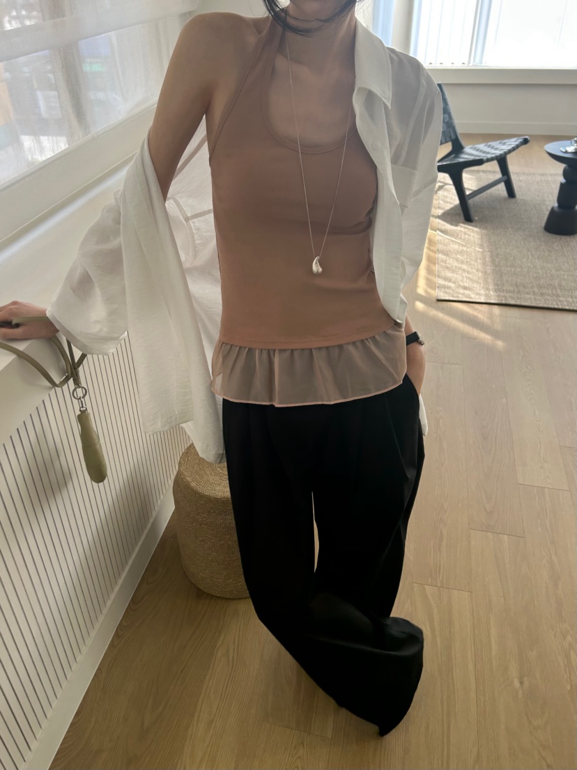 ME MO韓國直郵女士新款26春夏時尚職業人氣推薦吊帶背心ME MO吊帶/背心