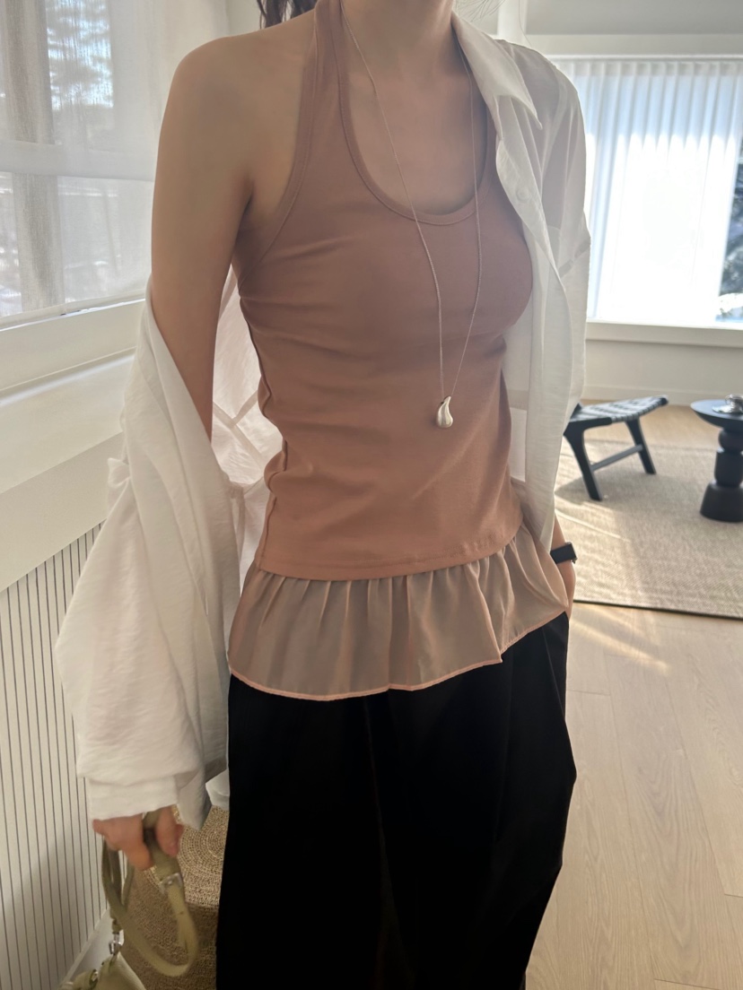 ME MO韓國直郵女士新款26春夏時尚職業人氣推薦吊帶背心ME MO吊帶/背心