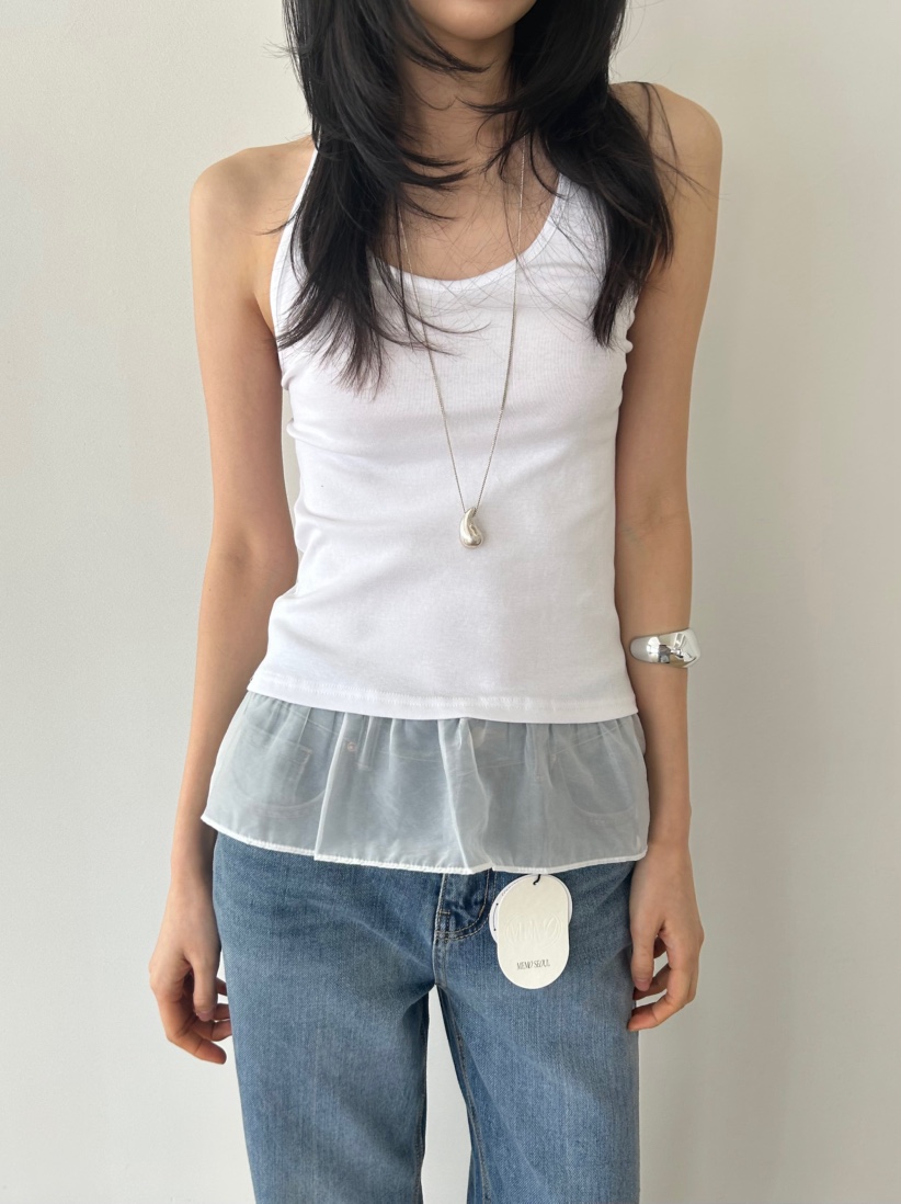 ME MO韓國直郵女士新款26春夏時尚職業人氣推薦吊帶背心ME MO吊帶/背心圖色1