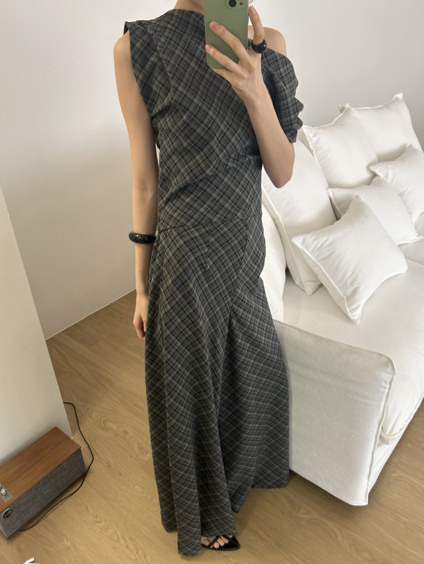 ME MO韓國代購女裝新款熱賣時尚職業人氣休閑褲闊腿褲格紋ME MO休閑褲