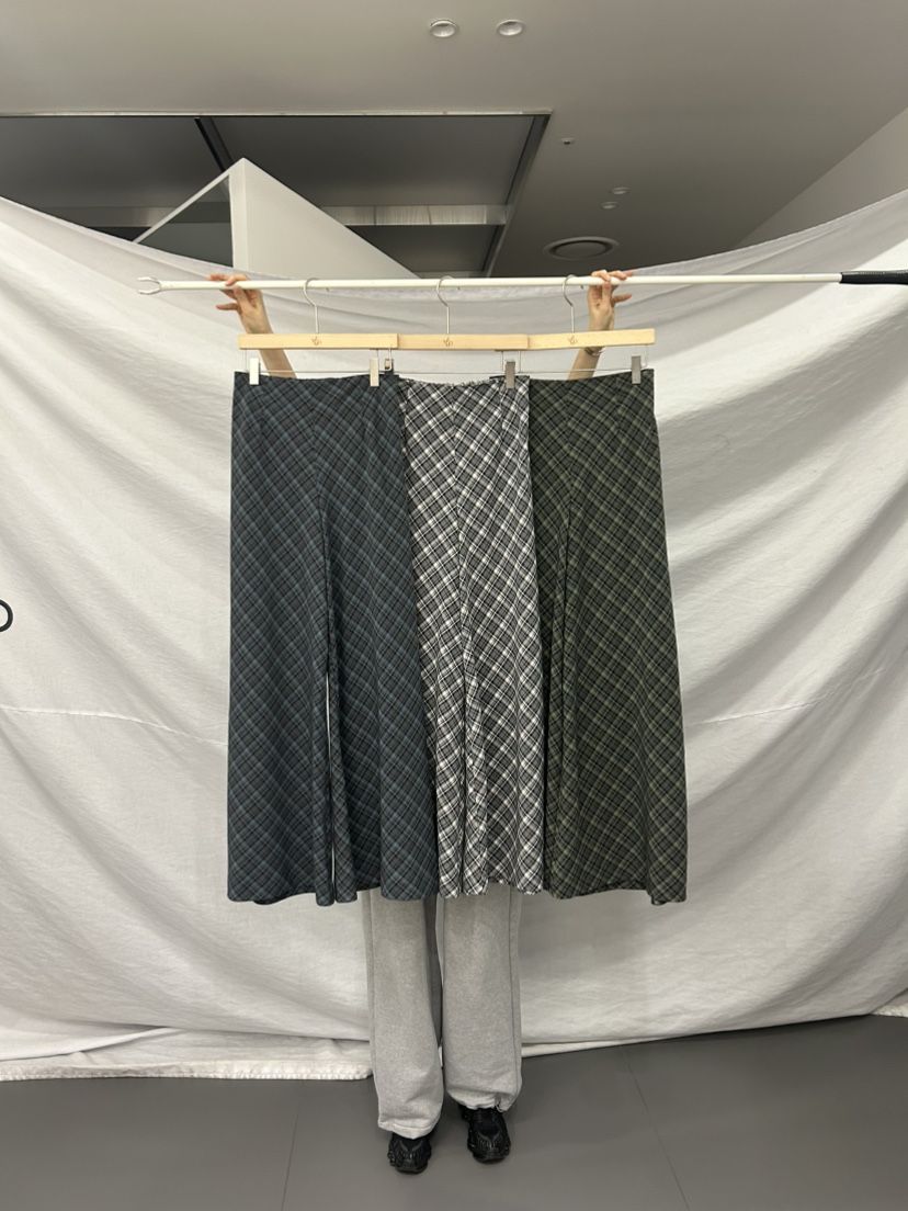 ME MO韓國代購女裝新款熱賣時尚職業人氣休閑褲闊腿褲格紋ME MO休閑褲