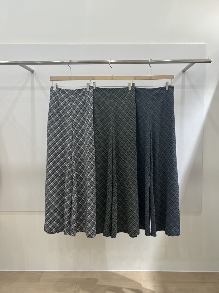 ME MO韓國代購女裝新款熱賣時尚職業人氣休閑褲闊腿褲格紋ME MO休閑褲