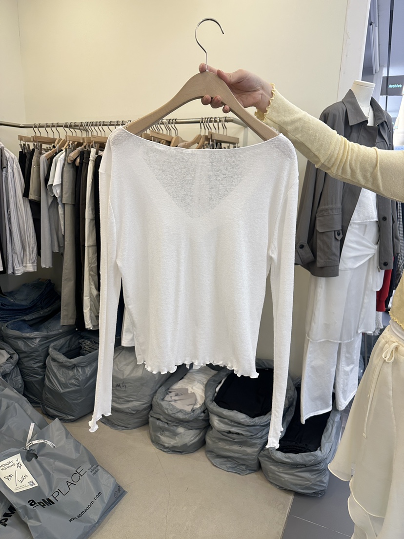 MONDAYMORING韓國東大門直郵女裝新款熱賣針織衫亞麻開衫MONDAYMORING針織衫