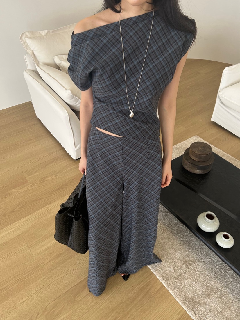 ME MO韓國直郵實拍女士新款休閑熱賣26春夏襯衫蕾絲衫格紋ME MO襯衫/蕾絲衫