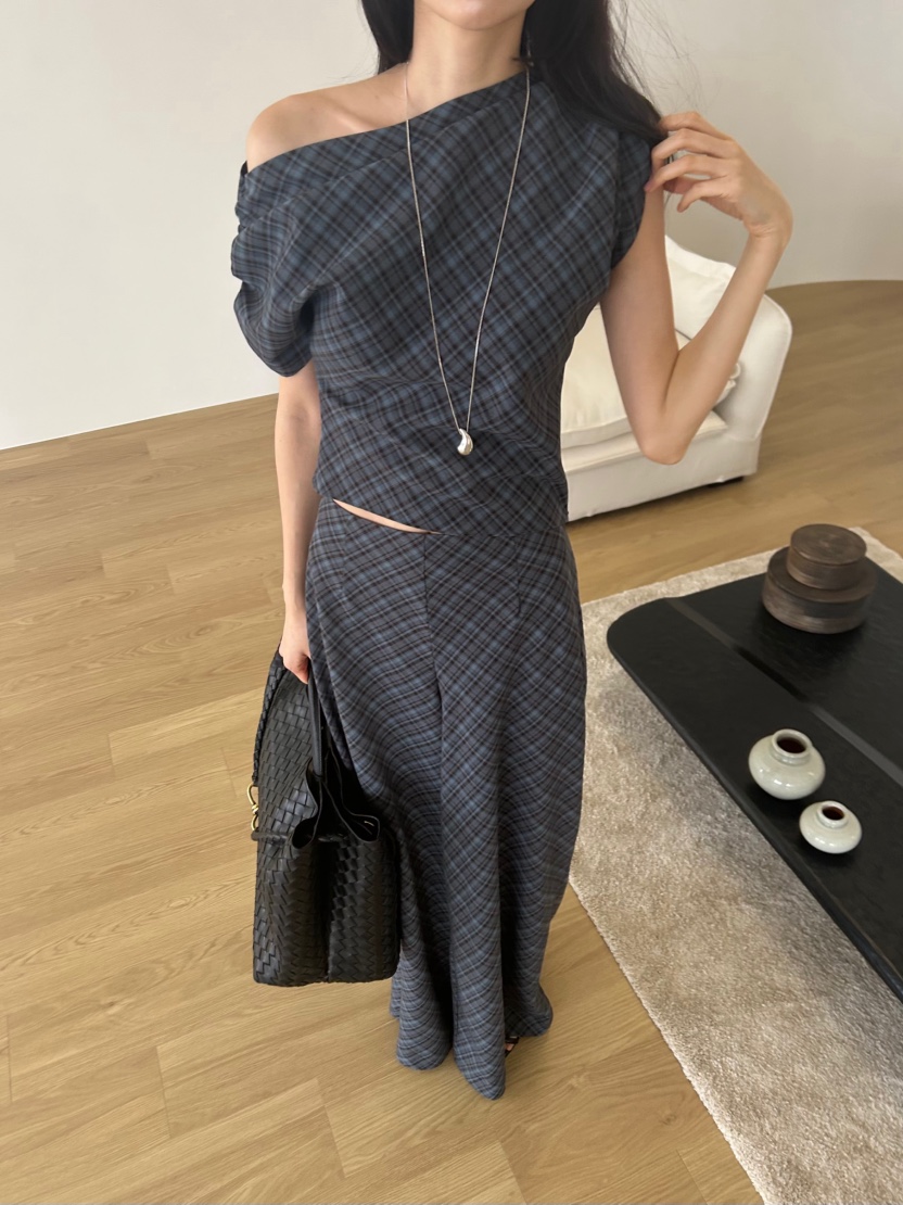 ME MO韓國直郵實拍女士新款休閑熱賣26春夏襯衫蕾絲衫格紋ME MO襯衫/蕾絲衫