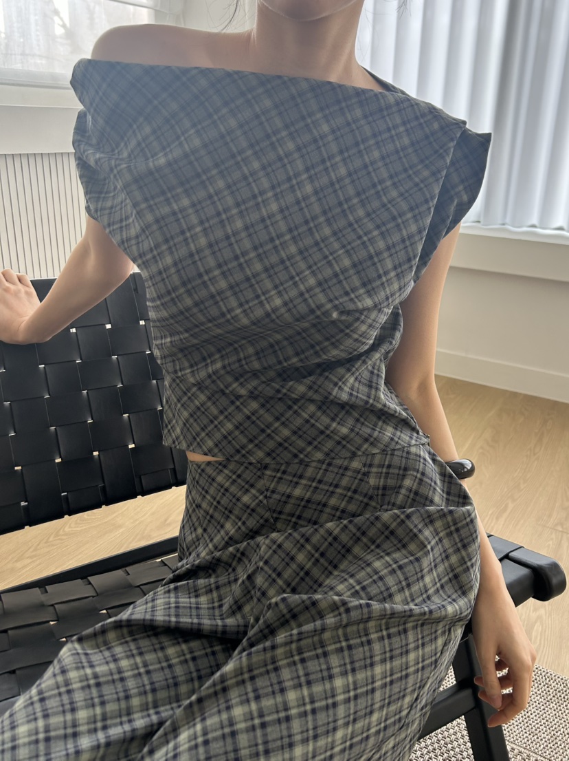 ME MO韓國直郵實拍女士新款休閑熱賣26春夏襯衫蕾絲衫格紋ME MO襯衫/蕾絲衫