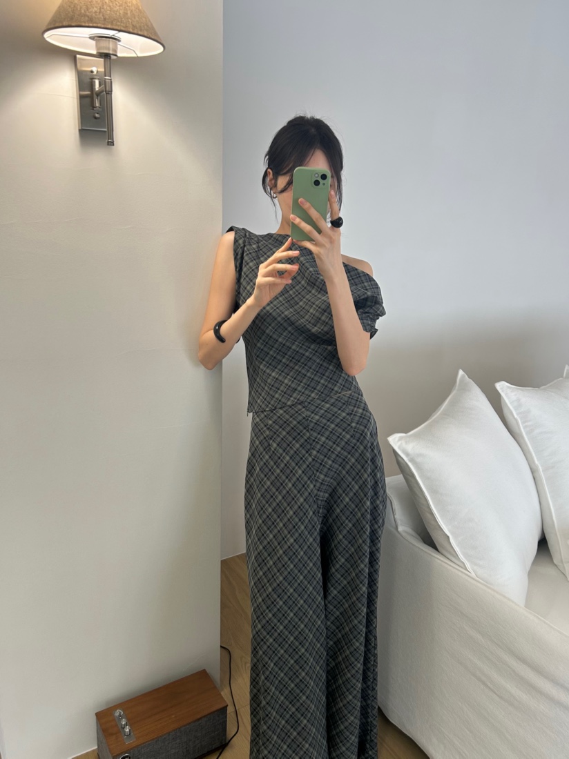 ME MO韓國直郵實拍女士新款休閑熱賣26春夏襯衫蕾絲衫格紋ME MO襯衫/蕾絲衫