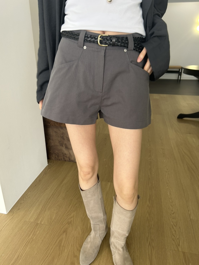 ME MO韓國直郵女裝新款人氣推薦熱賣26春夏短褲不含腰帶ME MO短褲圖色1