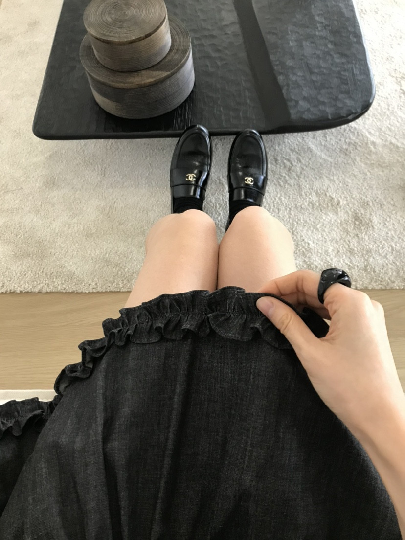 ME MO韓國直郵實拍女士新品推薦職業休閑熱賣連衣裙荷葉邊ME MO連衣裙