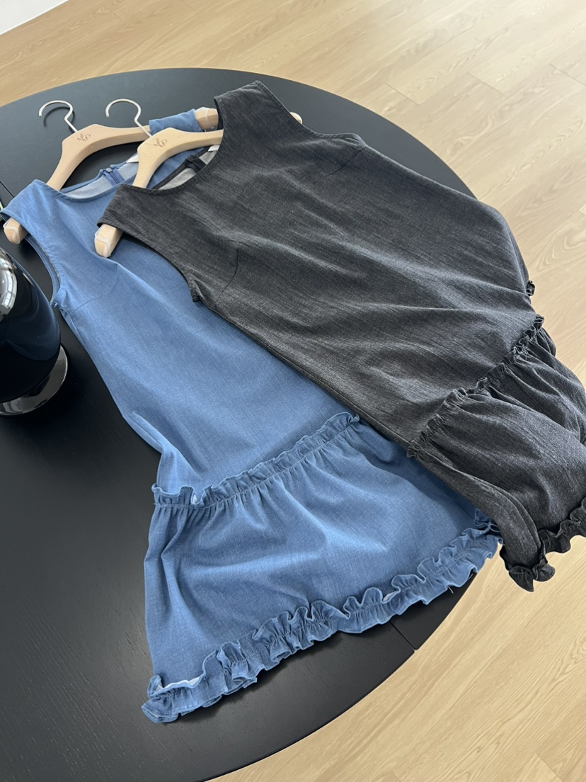 ME MO韓國直郵實拍女士新品推薦職業休閑熱賣連衣裙荷葉邊ME MO連衣裙