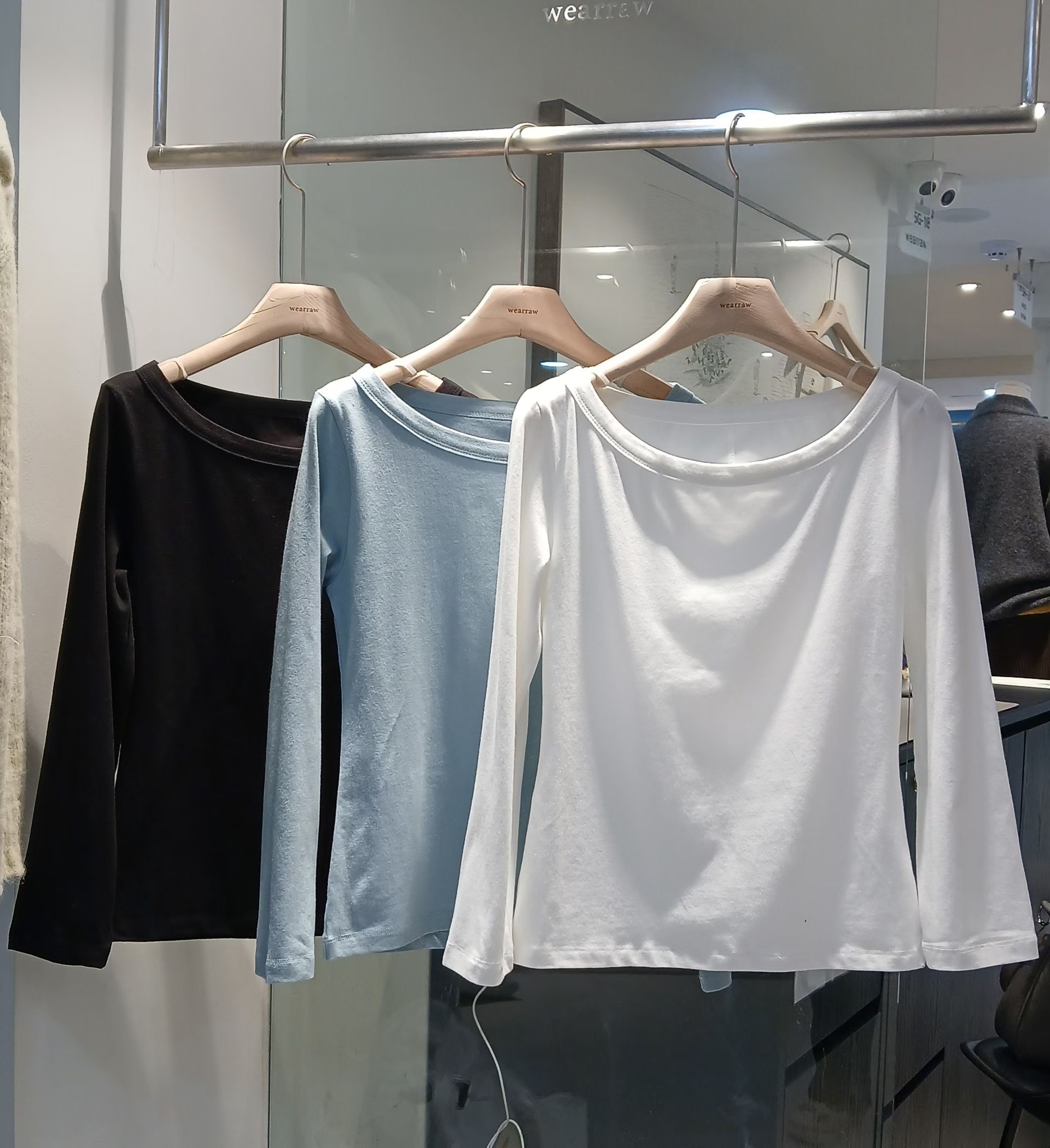 WEARRAW/WELL ROW韓國東大門代購女士新款職業人氣長袖T恤WEARRAW/WELL ROW長袖T恤圖色2左二色