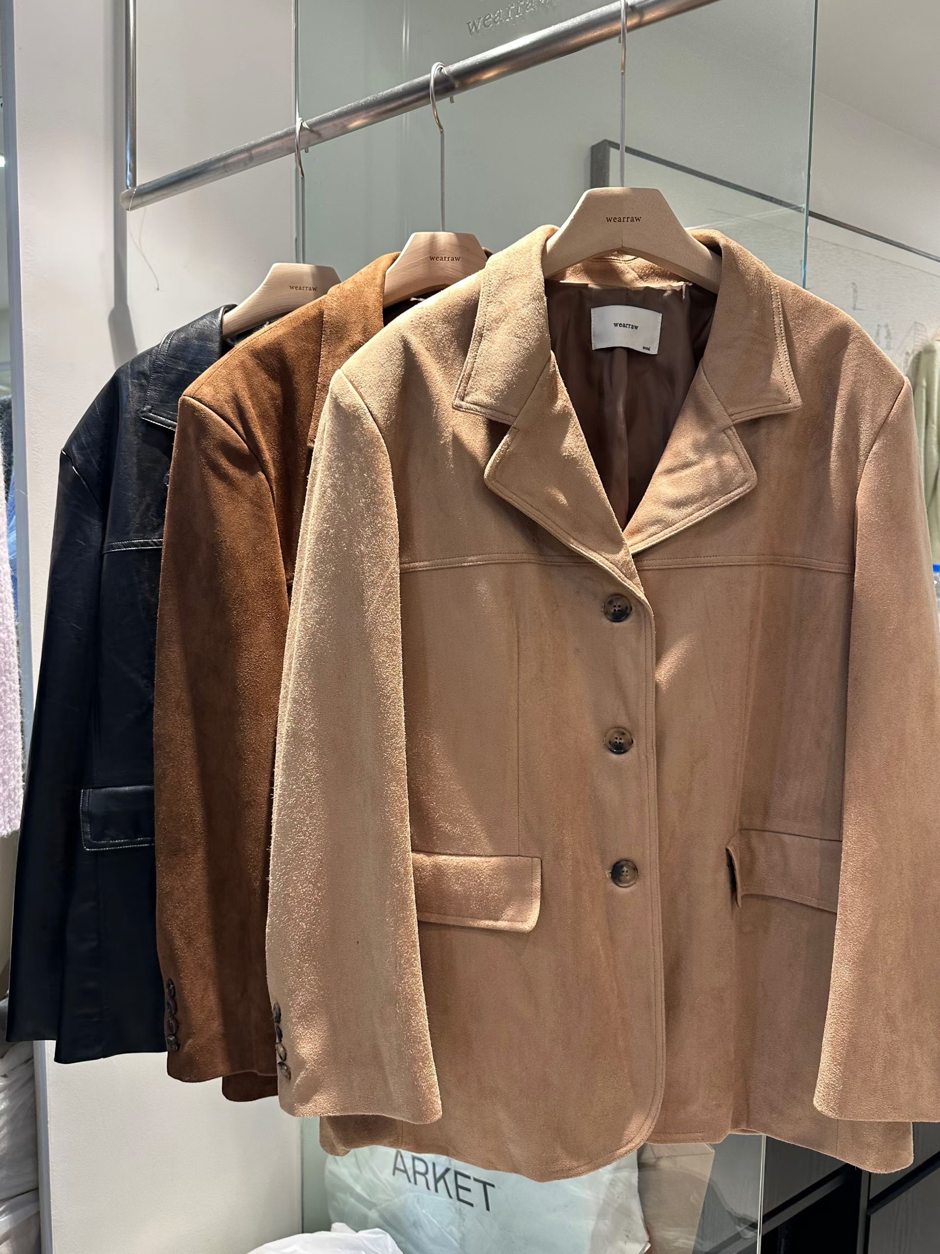 WEARRAW/WELL ROW韓國直郵實拍女士新品職業熱賣時尚夾克WEARRAW/WELL ROW夾克圖色1左一色