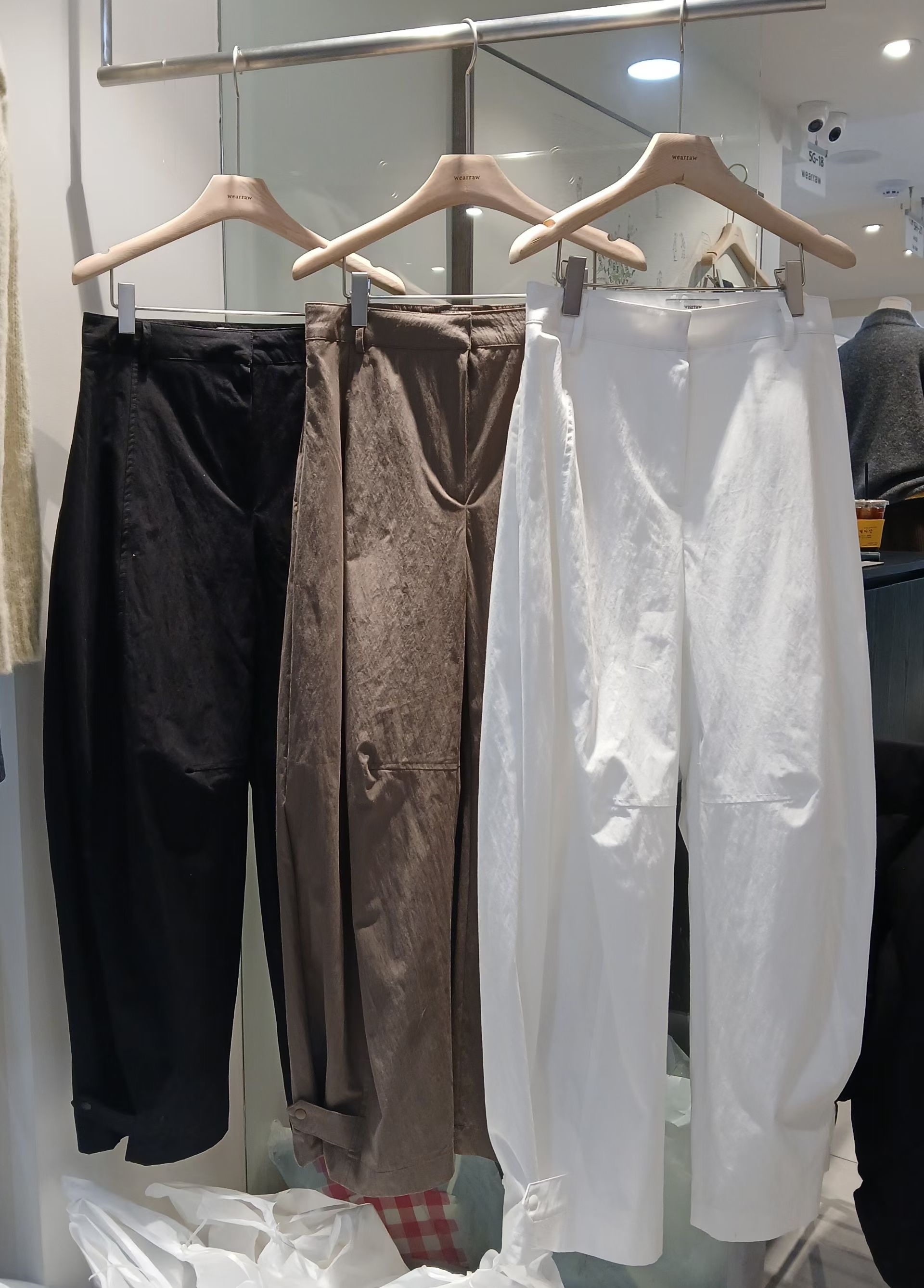 WEARRAW/WELL ROW韓國直郵實拍女裝新品人氣休閑褲寬松WEARRAW/WELL ROW休閑褲圖色1左一色