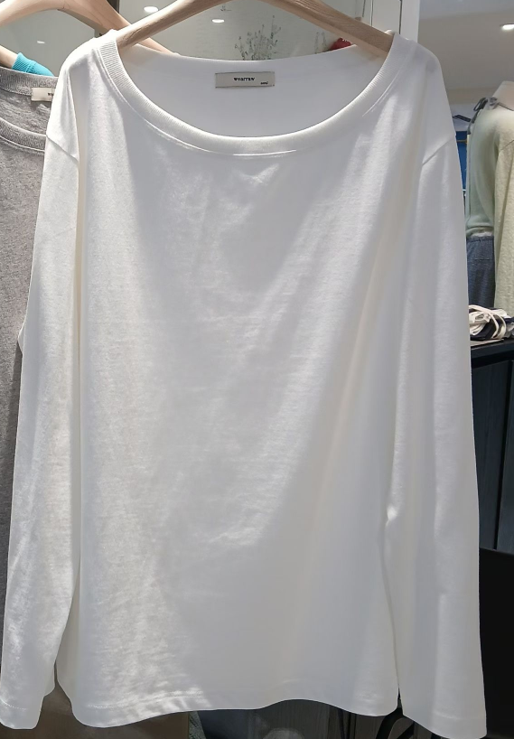 WEARRAW/WELL ROW韓國直郵女裝新品推薦長袖T恤不對稱寬松WEARRAW/WELL ROW長袖T恤圖色3