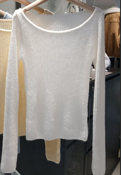 WEARRAW/WELL ROW韓國代購女裝新款休閑針織衫馬海毛船領WEARRAW/WELL ROW針織衫圖色3