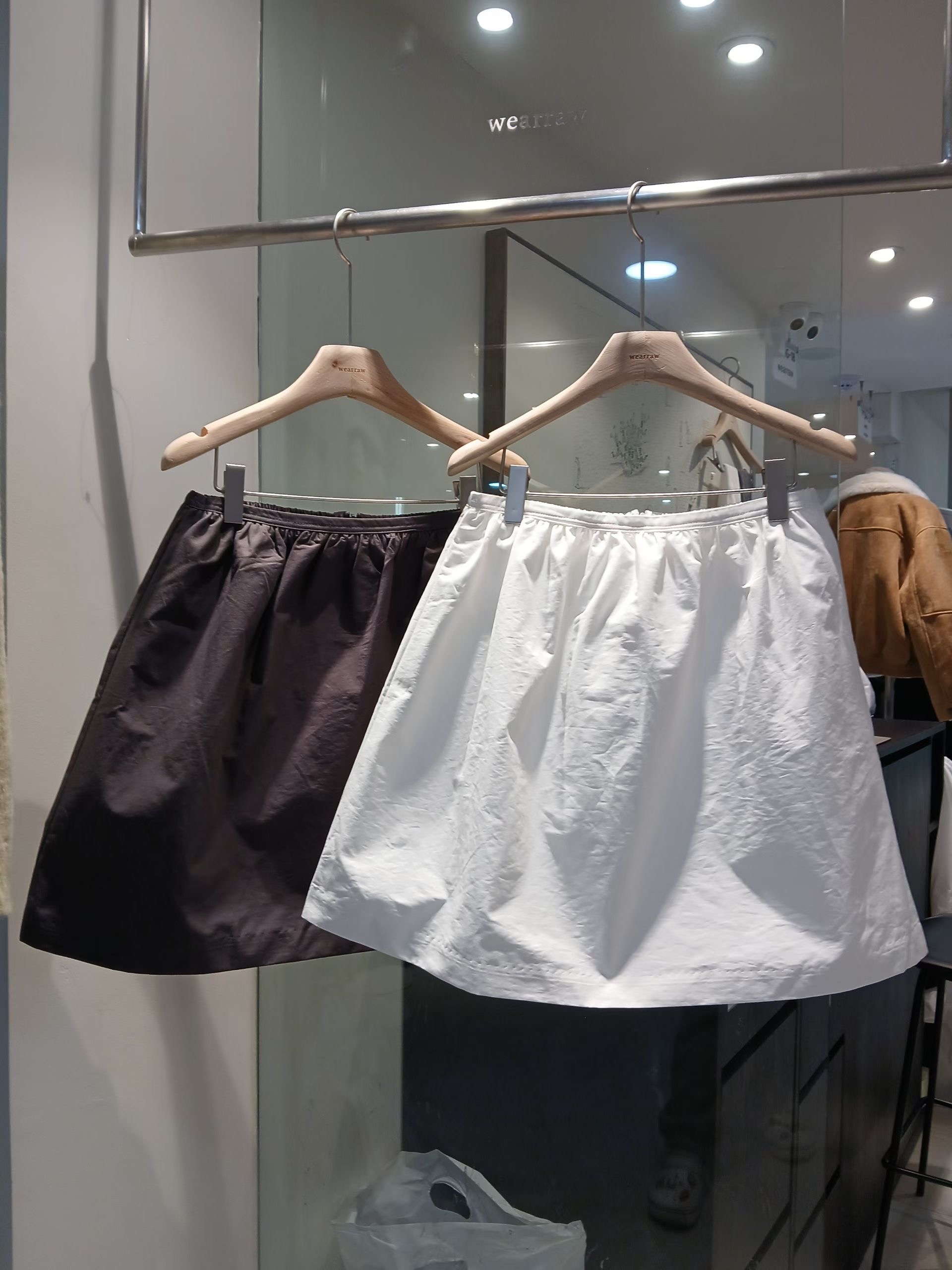 WEARRAW/WELL ROW韓國直郵女裝新品休閑26春夏短裙褶皺WEARRAW/WELL ROW短裙圖色1左一色