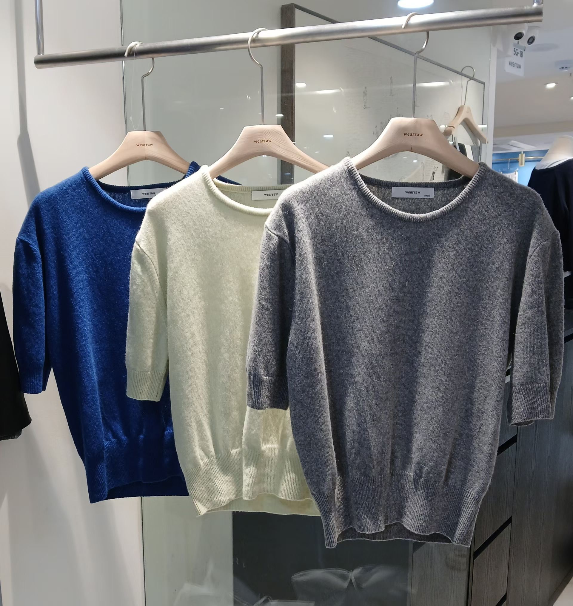 WEARRAW/WELL ROW韓國代購女士新品休閑人氣26春夏針織衫WEARRAW/WELL ROW針織衫圖色1左一色