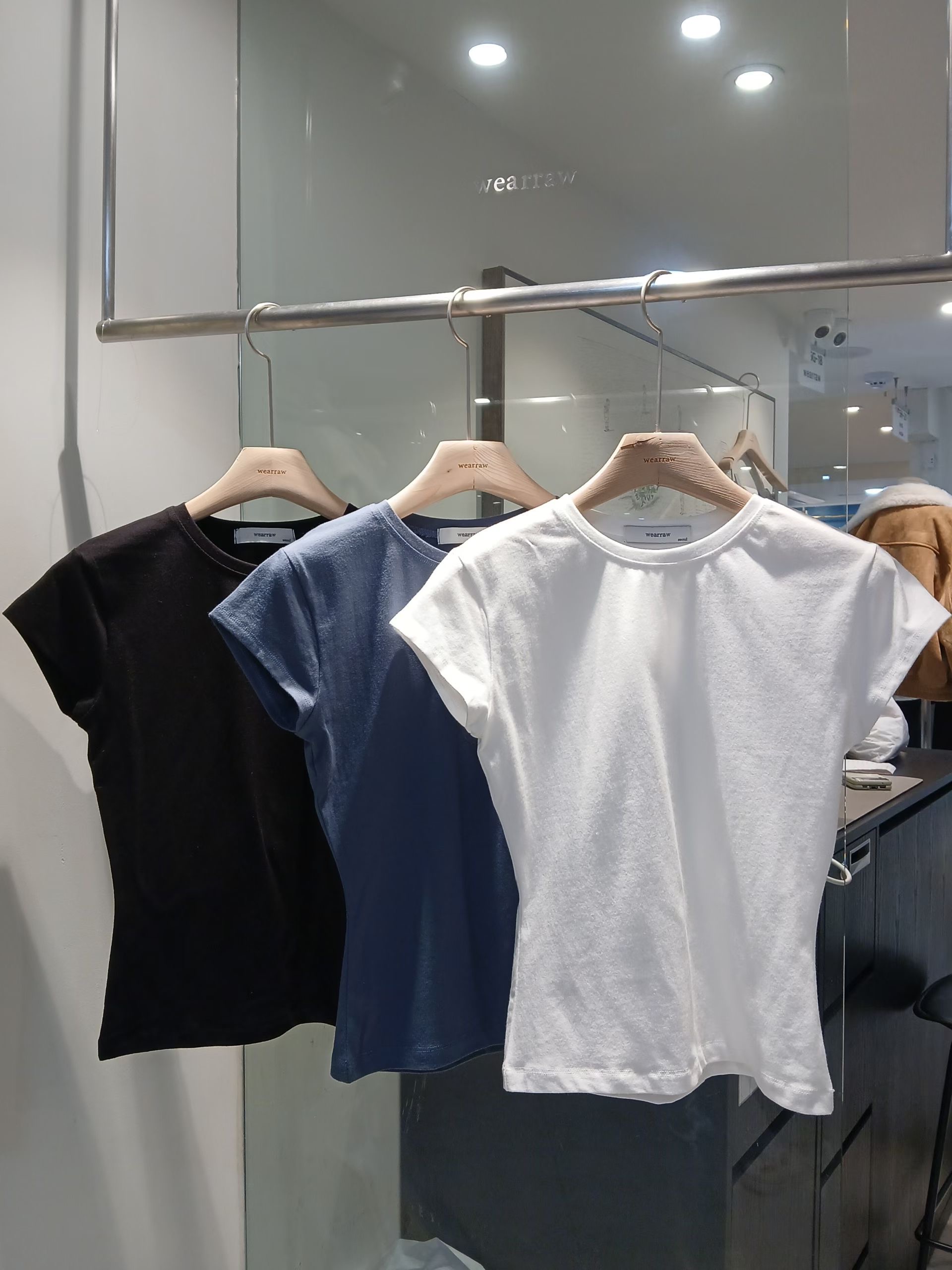 WEARRAW/WELL ROW韓國代購女裝新款時尚26春夏人氣T恤圓領WEARRAW/WELL ROWT恤圖色2左二色