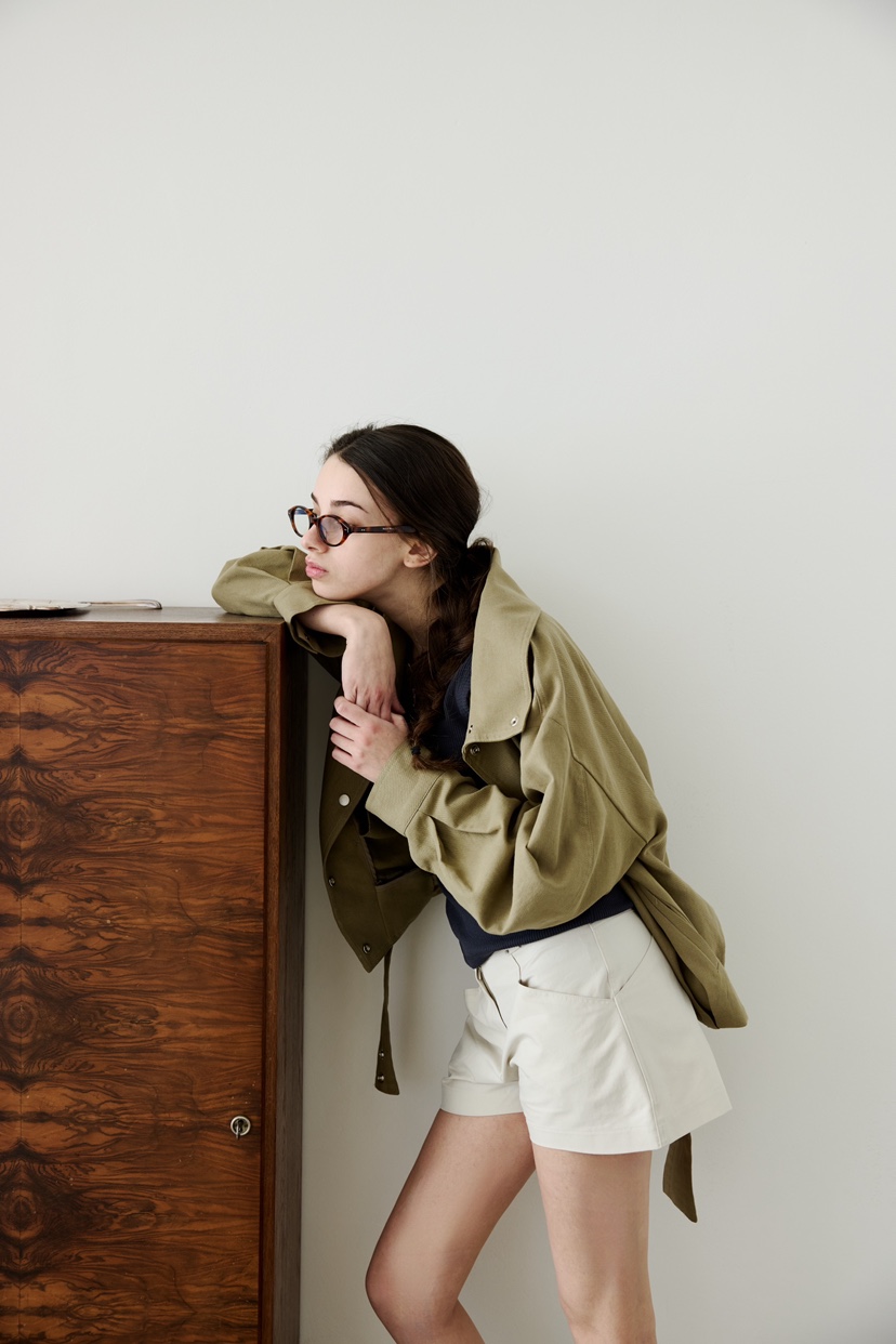 ME MO韓國直郵實拍女士新品休閑推薦26春夏夾克高領亞麻ME MO夾克