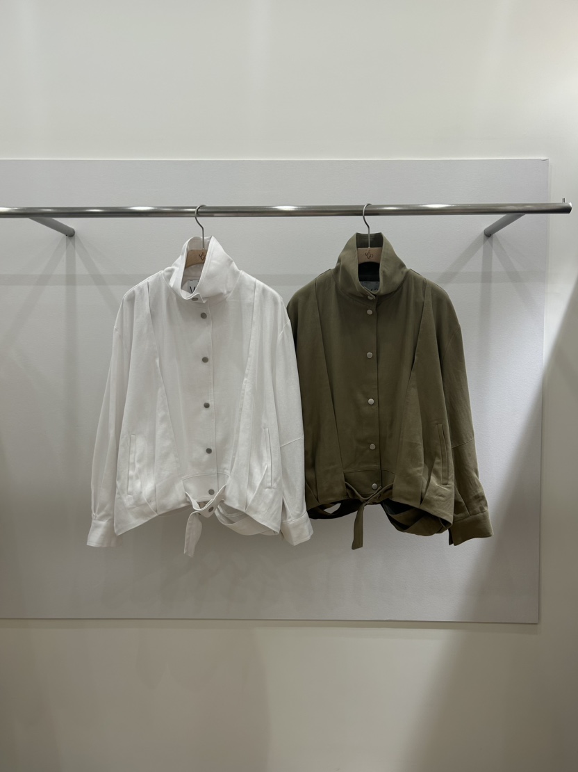 ME MO韓國直郵實拍女士新品休閑推薦26春夏夾克高領亞麻ME MO夾克