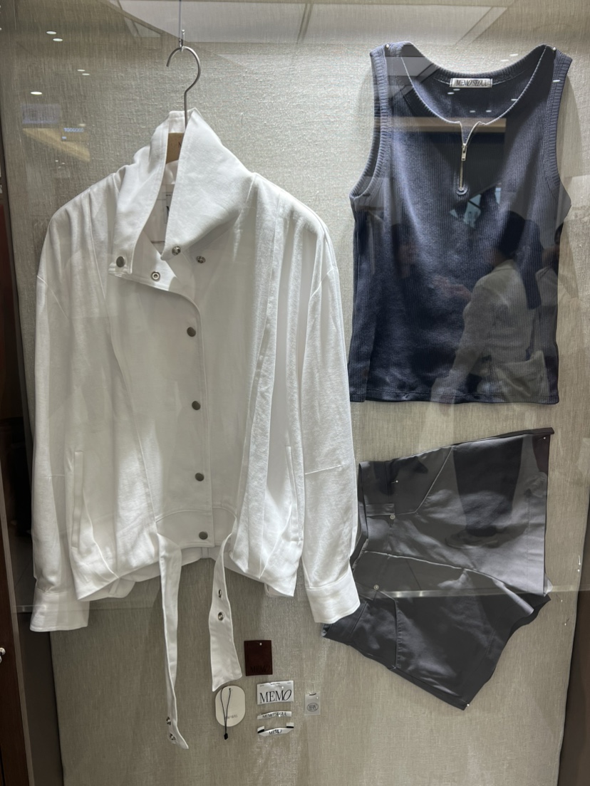 ME MO韓國直郵實拍女士新品休閑推薦26春夏夾克高領亞麻ME MO夾克