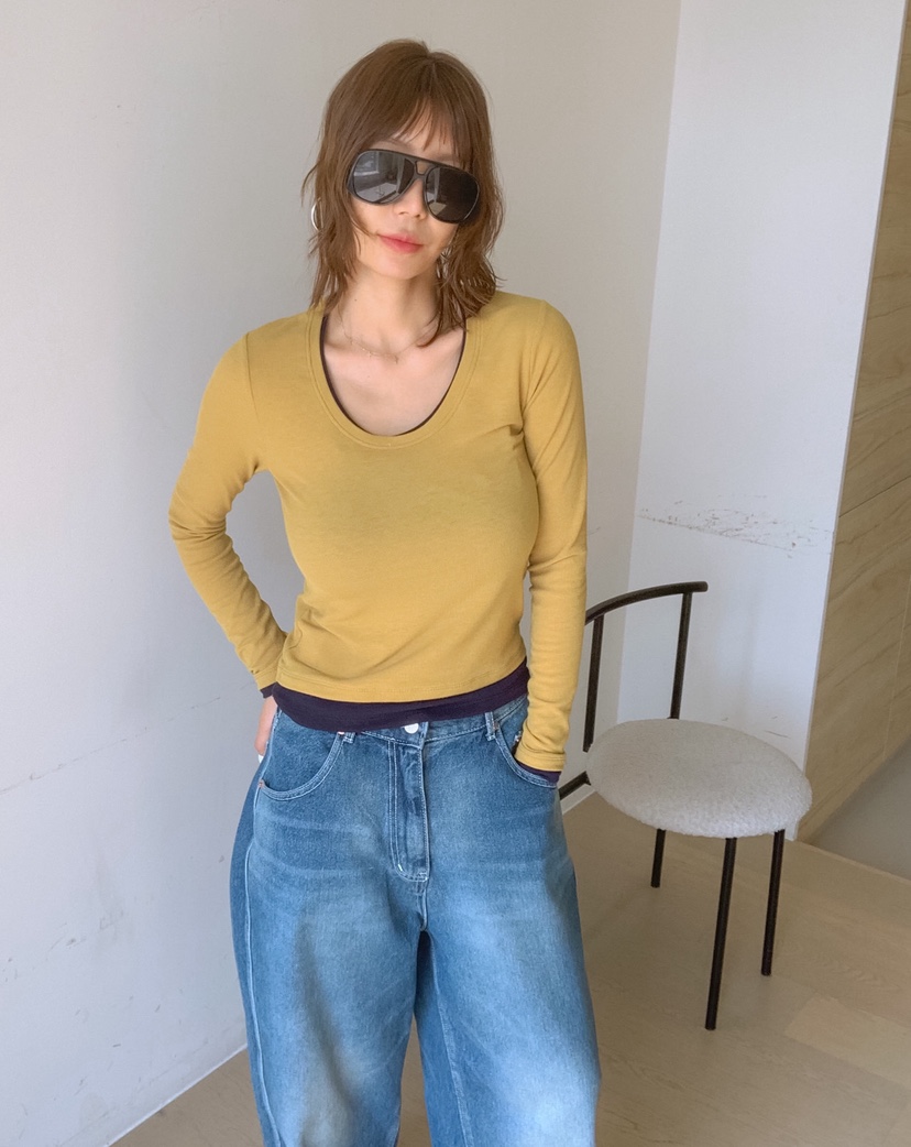 PARIS MATCH東大門直郵女裝新品休閑推薦職業26春夏長袖T恤PARIS MATCH長袖T恤