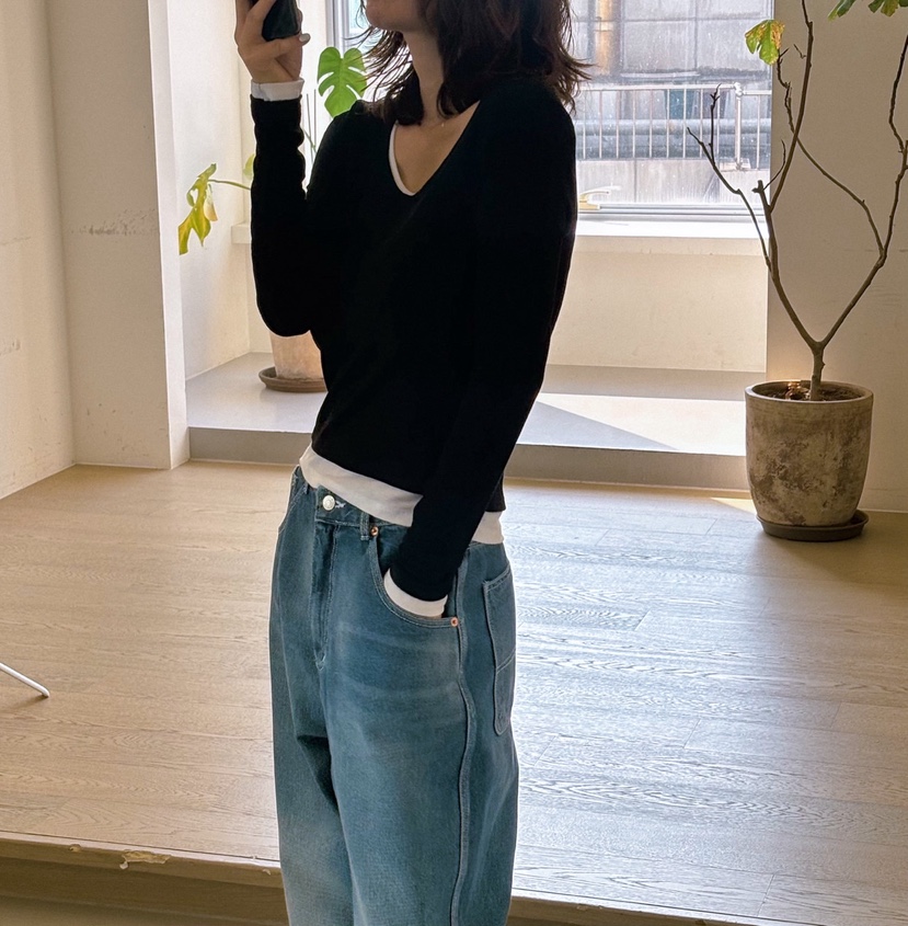 PARIS MATCH東大門直郵女裝新品休閑推薦職業26春夏長袖T恤PARIS MATCH長袖T恤