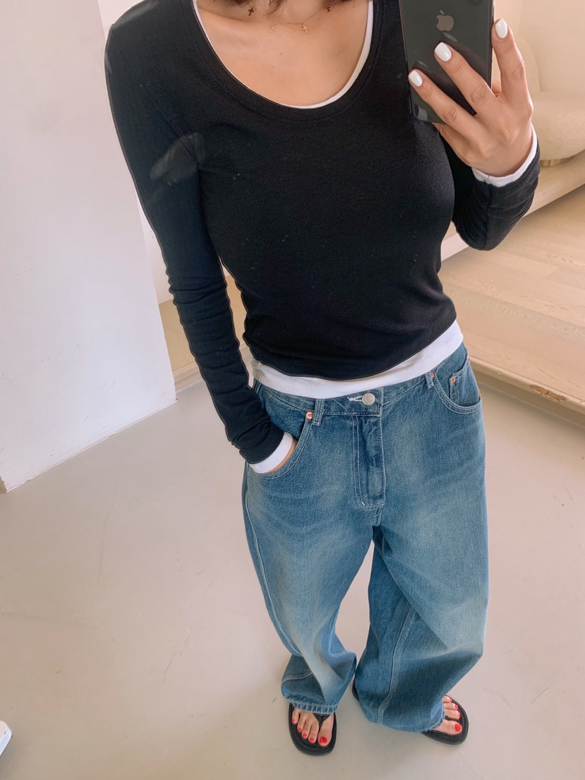 PARIS MATCH東大門直郵女裝新品休閑推薦職業26春夏長袖T恤PARIS MATCH長袖T恤圖色3