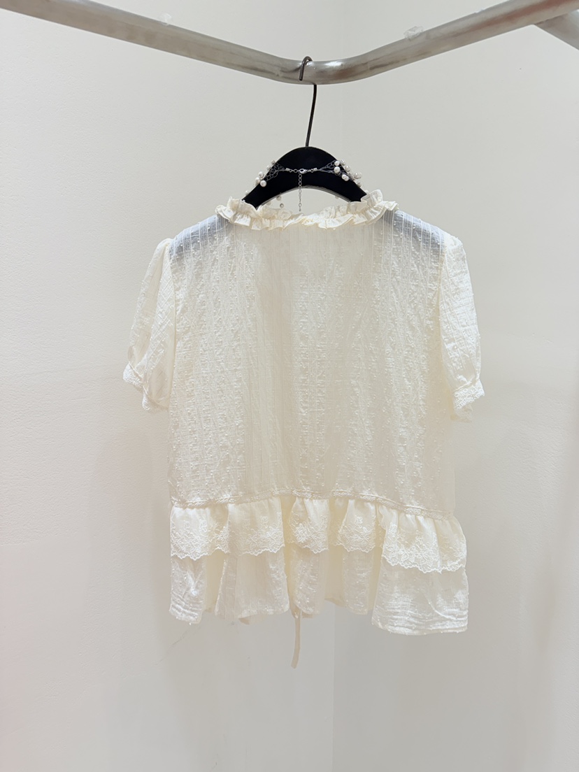 CORAL東大門實拍女士新品26春夏時尚真品襯衫蕾絲衫不含項鏈CORAL襯衫/蕾絲衫