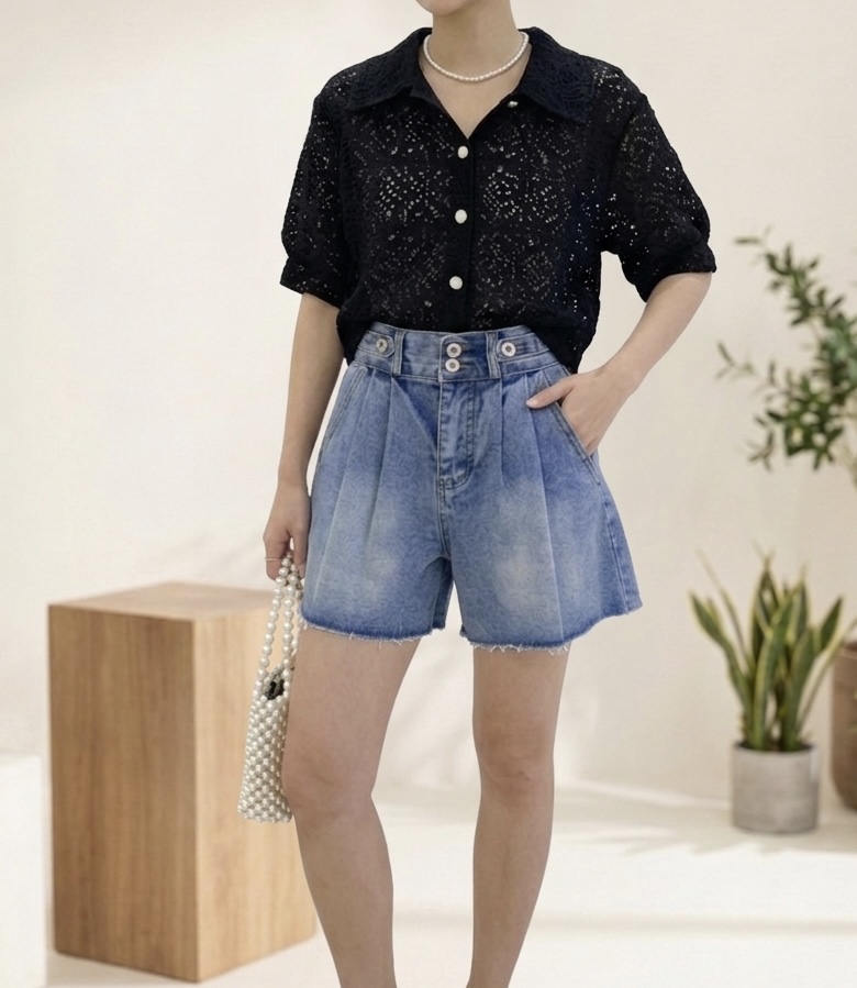 CORAL東大門直郵女裝新品職業時尚襯衫蕾絲衫不含項鏈蕾絲CORAL襯衫/蕾絲衫