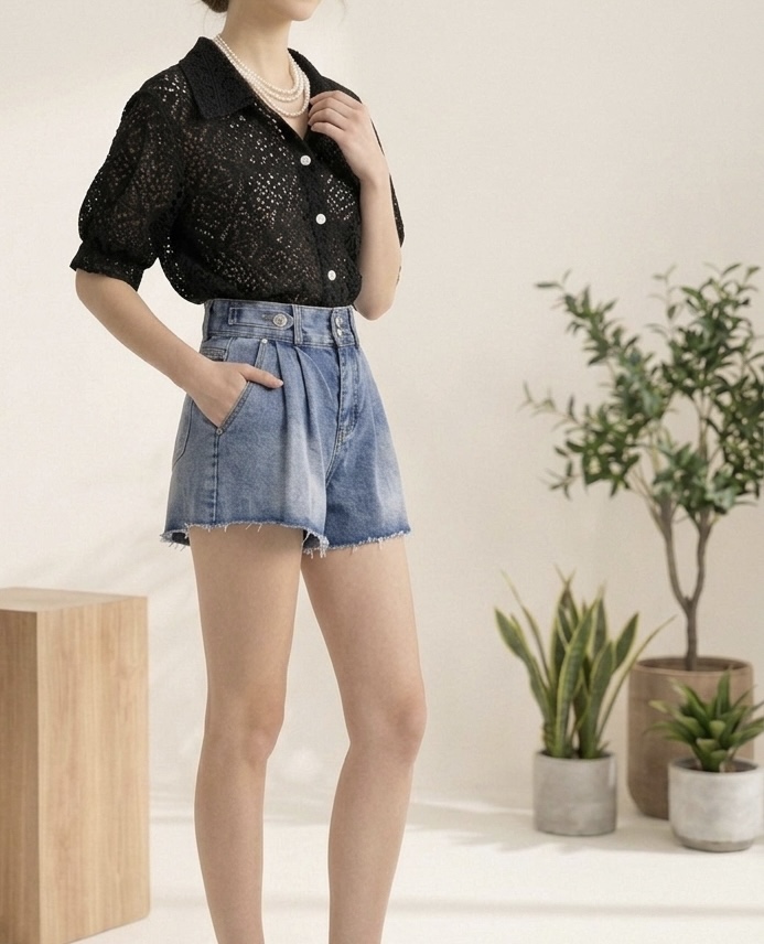 CORAL東大門直郵女裝新品職業時尚襯衫蕾絲衫不含項鏈蕾絲CORAL襯衫/蕾絲衫