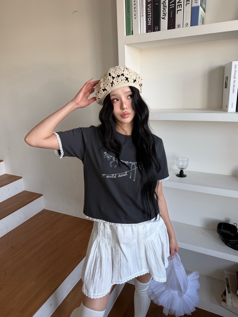 YES韓國代購女士新款熱賣人氣休閑職業推薦26春夏真品T恤YEST恤