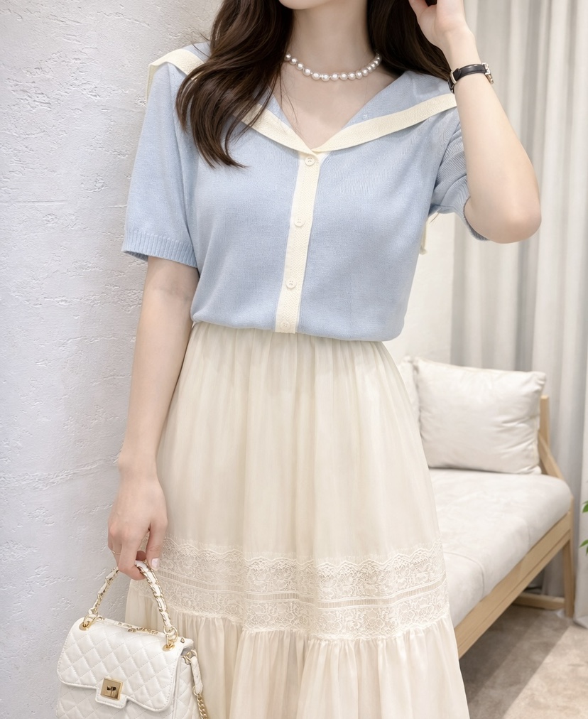 CORAL東大門代購女裝新款人氣真品時尚熱賣針織衫不含項鏈CORAL針織衫