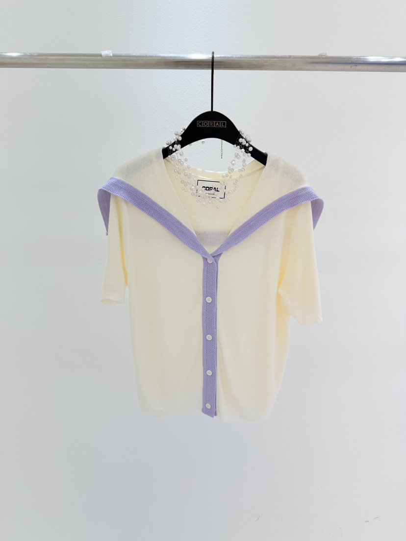 CORAL東大門代購女裝新款人氣真品時尚熱賣針織衫不含項鏈CORAL針織衫圖色2