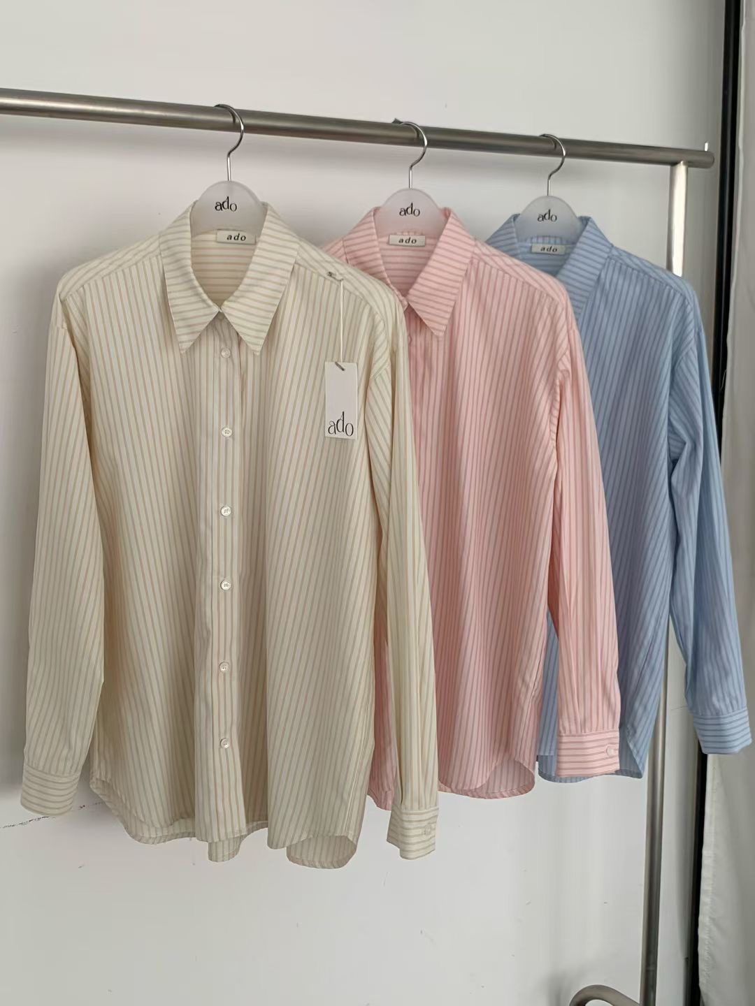 ADO東大門直郵女士新款時尚真品職業人氣休閑26春夏襯衫蕾絲衫ADO襯衫/蕾絲衫圖色2左二色