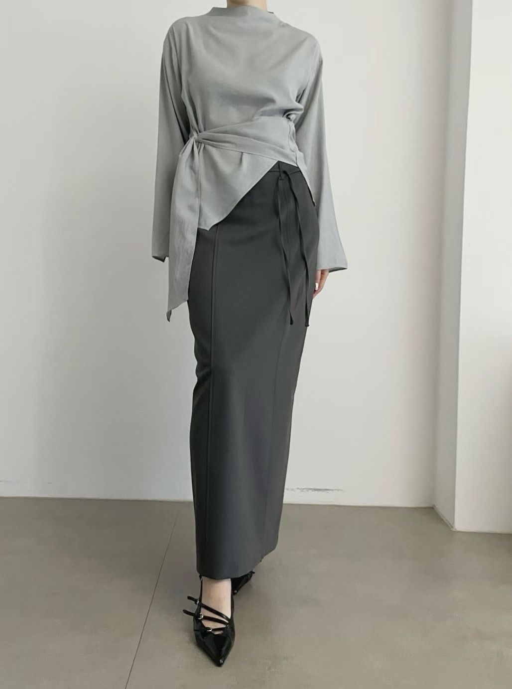 ADO東大門實拍女士新款休閑26春夏推薦職業真品時尚人氣長裙ADO長裙圖色1