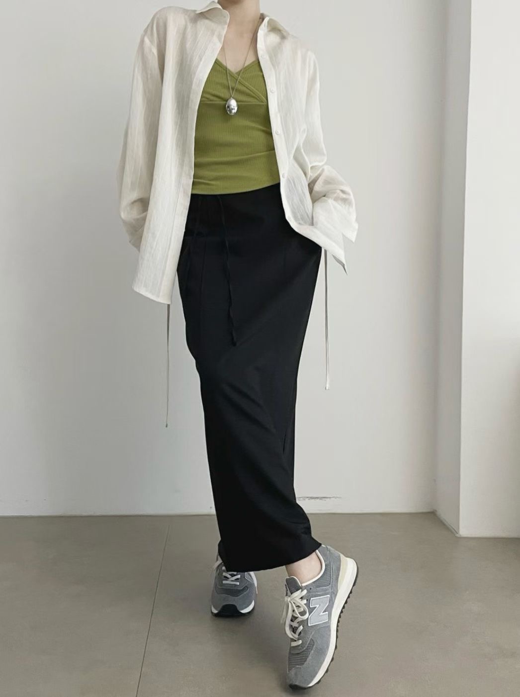 ADO東大門實拍女士新款休閑26春夏推薦職業真品時尚人氣長裙ADO長裙圖色2