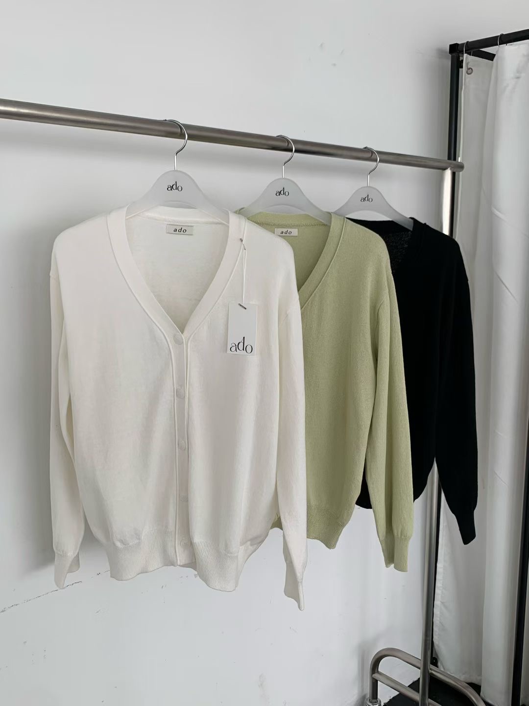 ADO韓國直郵女裝新款真品熱賣休閑推薦職業時尚人氣針織衫ADO針織衫圖色2左二色