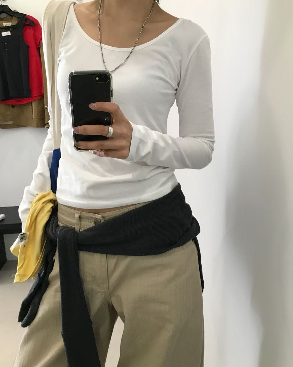 ADO東大門實拍女裝新款26春夏推薦真品熱賣人氣職業長袖T恤ADO長袖T恤