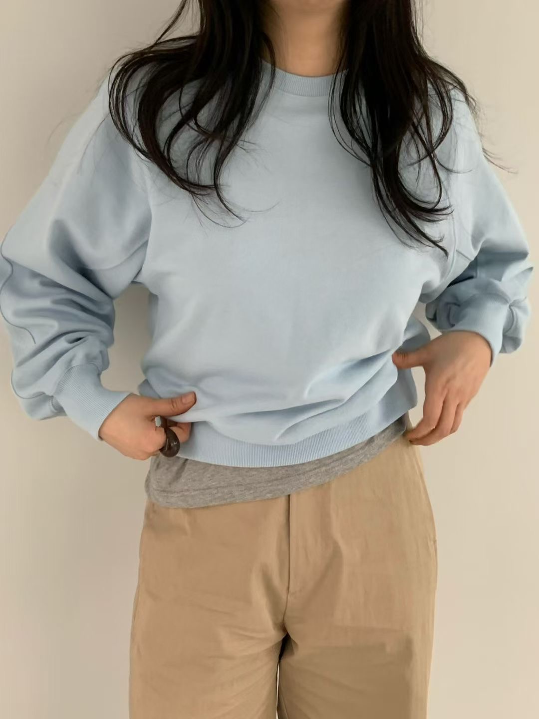 ADO韓國直郵女裝新款熱賣職業推薦26春夏人氣真品休閑衛衣ADO衛衣圖色1